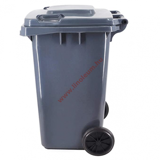 240 literes kerekes műanyag szemetes kuka – szürke hulladéktároló